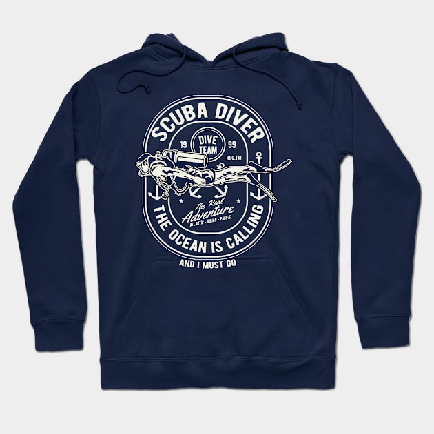 Scuba Diver Hoodie by PaunLiviu